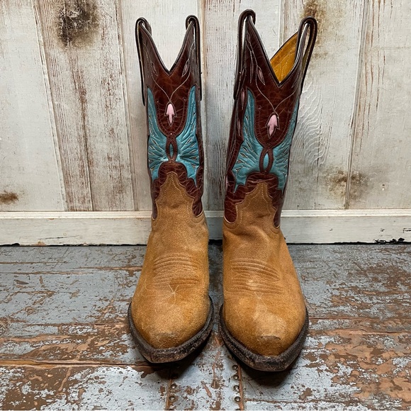 Caborca Butterfly Cowboy Boots - Picture 2 of 16